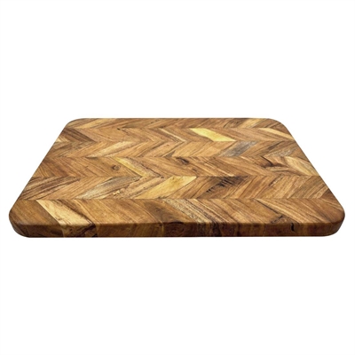 Vogue Chevron Effect Acacia Wood Chopping Board Large 560x405mm - Image 2