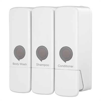Jantex Triple Shower Dispenser White - Image 2