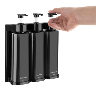 Nisbets Essentials Triple Shower Pump Dispenser - Image 6