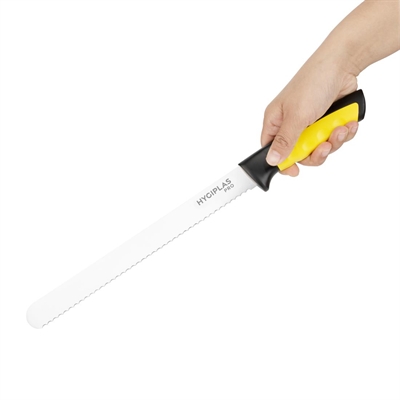 Hygiplas Pro Slicer Serrated Knife Yellow 25cm - Image 3