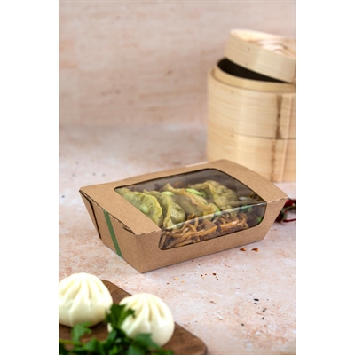 Vegware Microflute Hinged Hot Boxes with Windows 8x5" (250 Pack) - Image 2