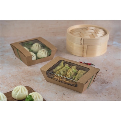 Vegware Microflute Hinged Hot Boxes with Windows 8x5" (250 Pack) - Image 3
