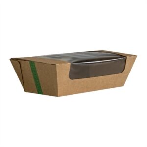 Vegware Microflute Hinged Hot Boxes with Windows 8x5" (250 Pack)