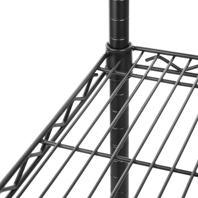 Nisbets Essentials Flat Pack 4 Shelf Unit Black Epoxy Coated 1830x910x460mm - Image 6