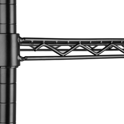 Nisbets Essentials Flat Pack 4 Shelf Unit Black Epoxy Coated 1830x910x460mm - Image 7