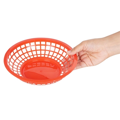 Olympia Kristallon PP Food Baskets Round Red 200x50mm (6 Pack) - Image 3