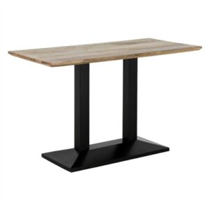 Bolero Loft Rectangle Dining Table with Wooden Top