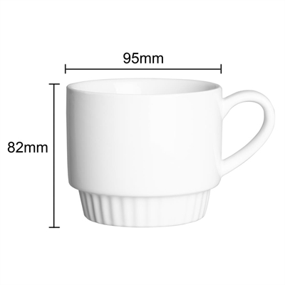Olympia Café Stacking Mugs White 340ml (6 Pack) - Image 4