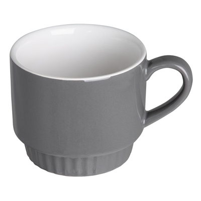 Olympia Café Stacking Mugs Charcoal 340ml (6 Pack) - Image 2