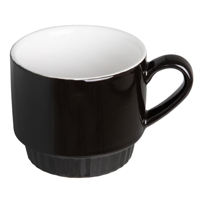 Olympia Café Stacking Mugs Black 340ml (6 Pack) - Image 2