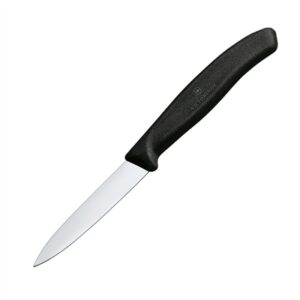 Victorinox Swiss Classic Paring Knife Straight Pointed Black 8cm ( 2 Pack)