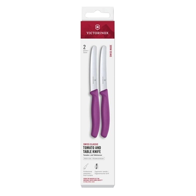 Victorinox Swiss Classic Tomato & Table Knife Wavy Purple 11cm ( 2 Pack) - Image 2