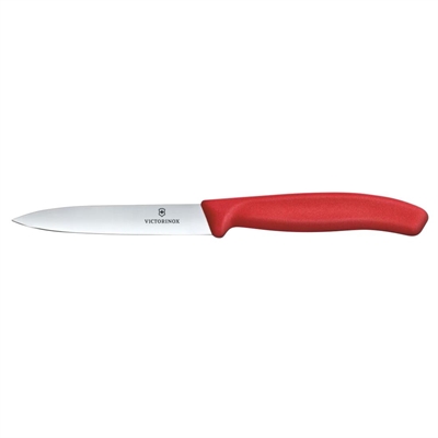 Victorinox Swiss Classic Paring Knife Straight Pointed Tip Red 10cm - Image 2