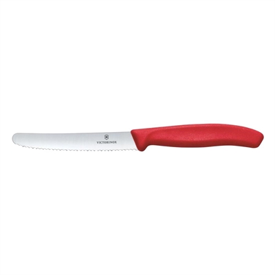 Victorinox Swiss Classic Tomato & Table Knife Wavy Red 11cm - Image 2