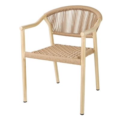 Bolero Dune PE Twist Rattan Outdoor Armchair Honey (4 Pack)