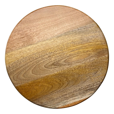Olympia Mango Wood Round Display Stand with Legs 300x40mm - Image 2