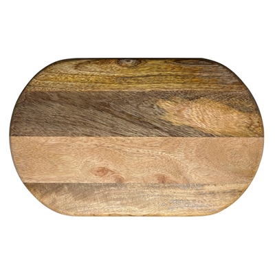 Olympia Mango Wood Rounded Rectangular Display Stand with Legs 350x220mm - Image 2