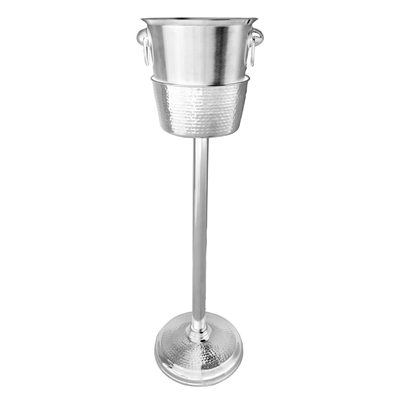 Olympia Wine Bucket Stand Hammered Stainless Steel - Image 2