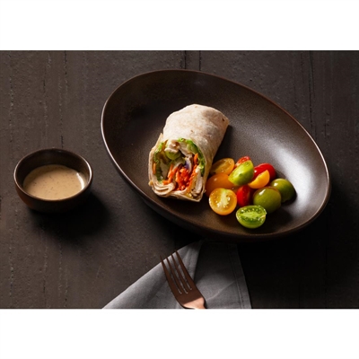 Olympia Ember Oval Bowls Mahogany 265x200mm (4 Pack) - Image 7