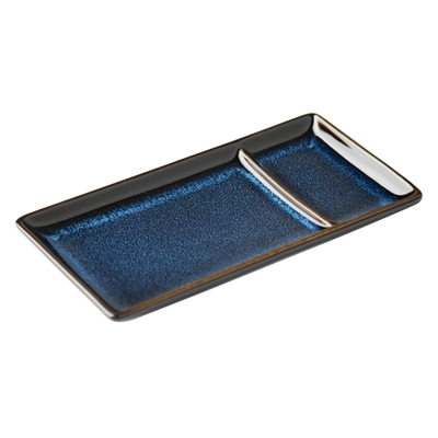 Olympia Luna Rectangular Dipping Plates Midnight Blue 204x105mm (6 Pack) - Image 2