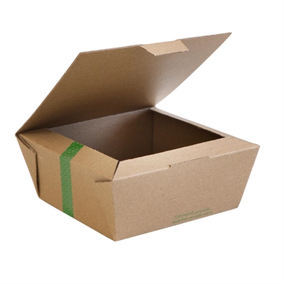 Vegware Microflute Hinged Hot Boxes 6x6" (210 Pack) - Image 2