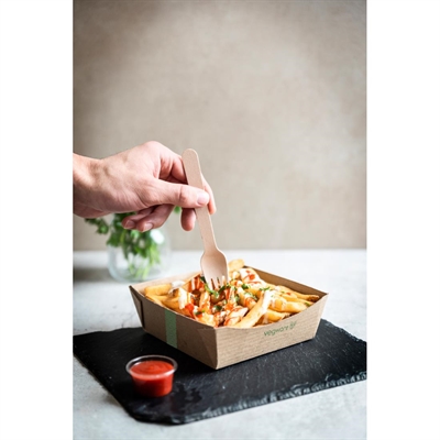 Vegware Microflute Food Trays Medium 150x150mm (270 Pack) - Image 2
