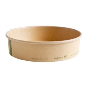 Vegware 185-Series Bon Appetit Kraft Food Bowls 26oz (300 Pack)