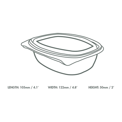 Vegware PLA Hinged Deli Containers 8oz (300 Pack) - Image 2