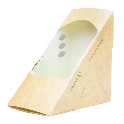 Vegware Deepfill Sandwich Wedges Kraft 75mm (500 Pack)