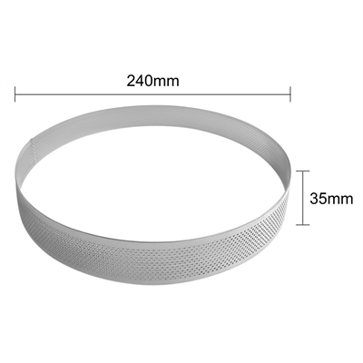 Vogue Round Perforated Cake Ring Round -240x35mm - Image 4