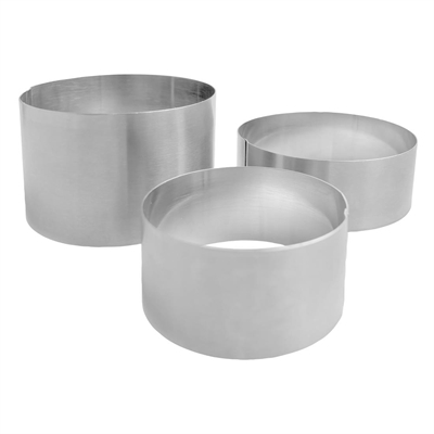 Nisbets Essential Mousse Rings Stainless Steel (3 Pack) - Image 3