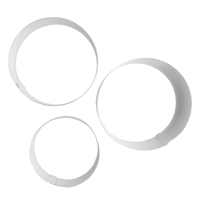 Nisbets Essential Mousse Rings Stainless Steel (3 Pack) - Image 2