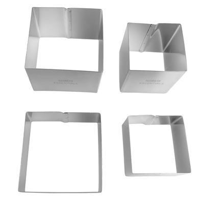 Nisbets Essentials Mousse Squares Stainless Steel (4 Pack) - Image 3