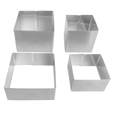 Nisbets Essentials Mousse Squares Stainless Steel (4 Pack) - Image 2