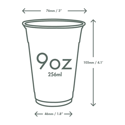 Vegware PLA Cold Cups 76-Series 256ml (1000 Pack) - Image 2