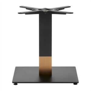 Boston Sleek Small Square Coffee Table Base Black & Gold