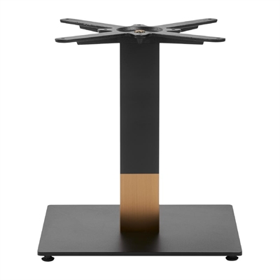 Boston Sleek Small Square Coffee Table Base Black & Gold