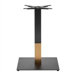 Boston Sleek Large Square Dining Table Base Black & Gold