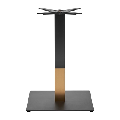 Boston Sleek Large Square Dining Table Base Black & Gold