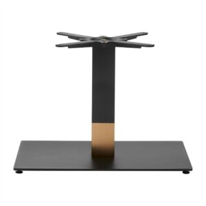 Boston Sleek Small Rectangular Coffee Table Base Black & Gold