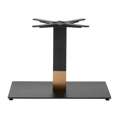 Boston Sleek Small Rectangular Coffee Table Base Black & Gold