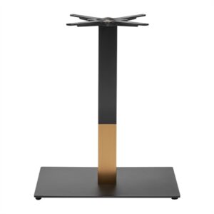 Boston Sleek Small Rectangular Dining Table Base Black & Gold