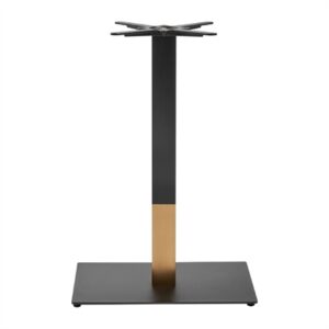 Boston Sleek Small Rectangular Mid Height Table Base Black & Gold