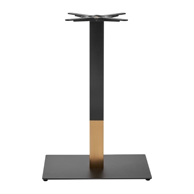Boston Sleek Small Rectangular Mid Height Table Base Black & Gold