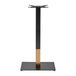 Boston Sleek Small Rectangular Bar Height Table Base Black & Gold