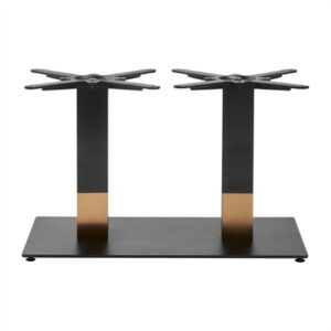 Boston Sleek Large Rectangular Coffee Table Base Black & Gold