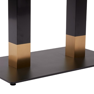 Boston Sleek Large Rectangular Coffee Table Base Black & Gold - Image 2