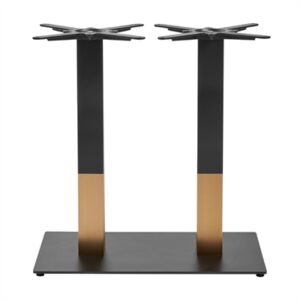 Boston Sleek Large Rectangular Dining Table Base Black & Gold