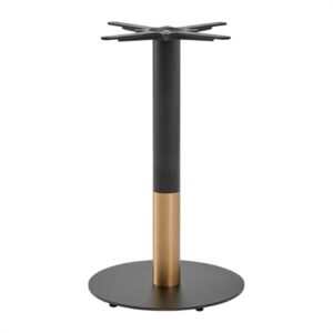 Boston Sleek Small Round Dining Table Base Black & Gold