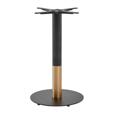 Boston Sleek Small Round Dining Table Base Black & Gold